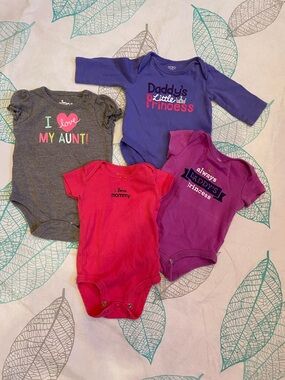 Carter's and Circo Baby Girls Bodysuit Set in Purple, Gray, Pink, Fuchsia